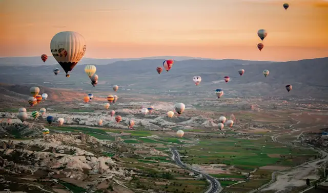 Hot air balloons in Capadoccia, Turkey